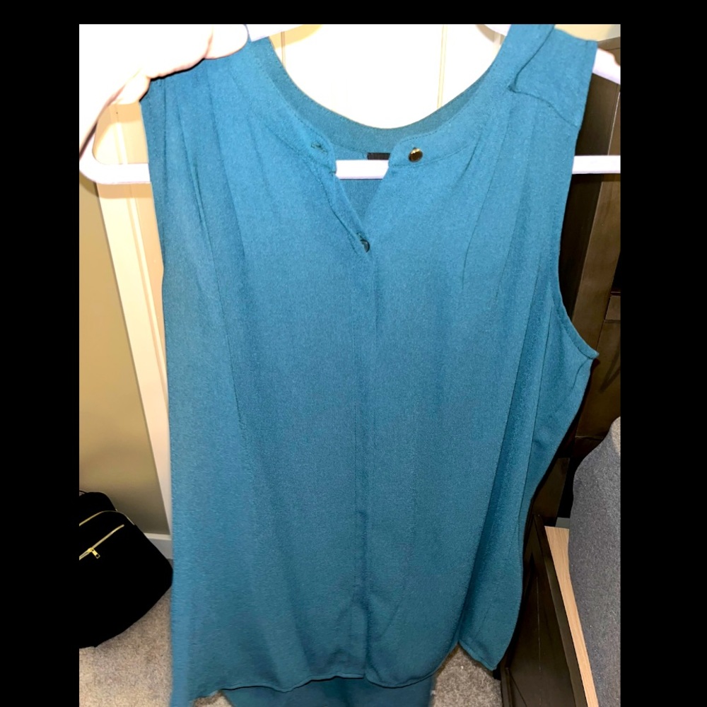Blue tank top blouse